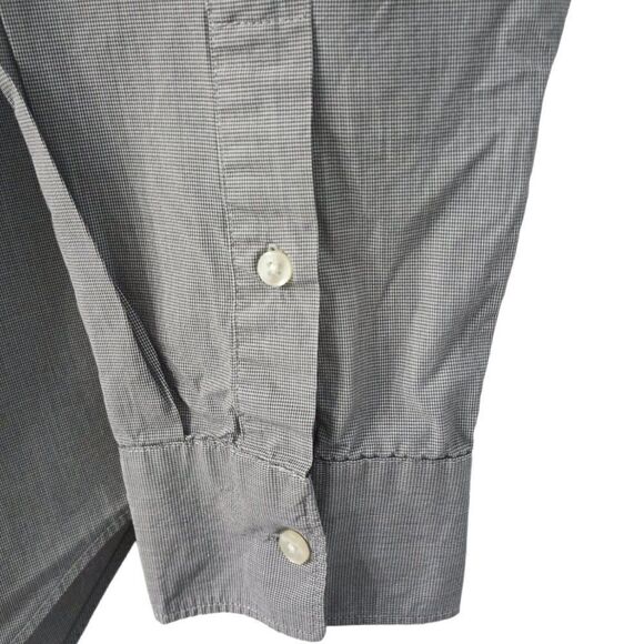 DKNY Mens Dress Shirt Woven Grey Slim Fit with Stretch Size Medium - Picture 3 of 4
